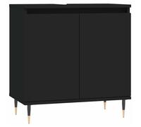 Bonne qualité - Armoire de rangement Armoire de salle de bain et WC - BONNIE - noir 58x33x60cm - Bois d'ingénierie DECO M5065495