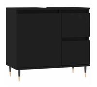 Bonne qualité - Armoire de rangement Armoire de salle de bain et WC - BONNIE - noir 65x33x60cm - Bois d'ingénierie DECO M3627324