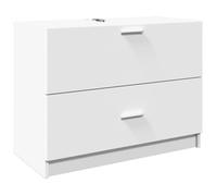 Bonne qualité - Armoire de rangement Armoire d'évier blanc 78x37x59cm - Bois d'ingénierie DECO M5190089