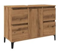 Bonne qualité - Armoire de rangement Armoire d'évier chêne artisanal 80x33x60cm - Bois d'ingénierie DECO M6091650