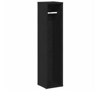 Bonne qualité - Armoire de rangement Meuble de salle de bain et WC - BONNIE - avec porte-rouleau noir 20,5x20x90cm DECO M8766467