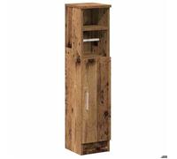 Bonne qualité - Armoire de rangement Meuble de salle de bain et WC - BONNIE - avec porte-rouleau vieux bois DECO M1210645