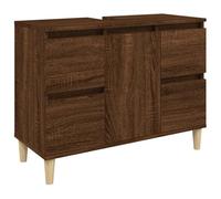 Bonne qualité - Armoire de rangement Meuble d'évier chêne marron 80x33x60cm - Bois d'ingénierie DECO M3696076