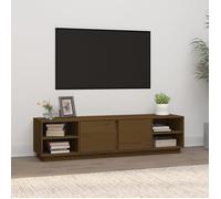 Bonne qualité - Armoire TV Marron miel 156x40x40 cm , bois de pin massif - Buffet télévision/Banc TV DECO M9935790
