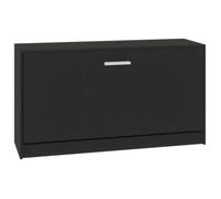 Bonne qualité - Banc à chaussures - BONNIE - Commode à chaussures Noir 80x24x45cm - Bois d'ingénierie - Meuble d'entrée Coffre
