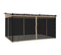 Bonne qualité - Barnum d'extérieur - anti-UV - Tonnelle avec parois en filet - Bonnie - taupe 4x3 m acier DECO M7427781