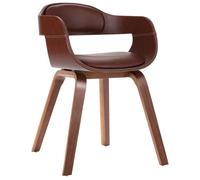 Bonne qualité - Chaise à manger - Style vintage - Marron Bois courbé et similicuir,49x51x70 cm DECO M9201424