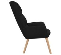 Bonne qualité - Chaise de relaxation/Fauteil salon - 1 place - Noir Tissu - 70x77x98 cm @3159