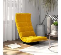 Bonne qualité - Chaise de sol pivotante Jaune Velours 60x54x34 cm DECO M8773612