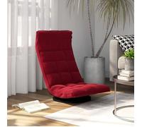 Bonne qualité - Chaise de sol pivotante Rouge bordeaux Velours 60x54x34 cm DECO M1661068
