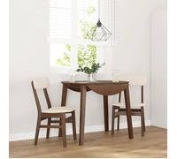 Bonne qualité - Chaises à manger - Style vintage - coussins 2 pcs marron - bois massif caoutchouc,47x47x81,5 cm DECO M7125324