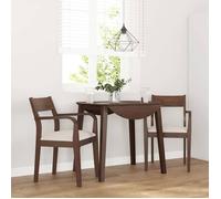 Bonne qualité - Chaises à manger - Style vintage - coussins 2 pcs marron - bois massif caoutchouc,51x57x80,5 cm DECO M3961535