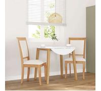 Bonne qualité - Chaises à manger - Style vintage - coussins 2 pcs naturel - bois massif caoutchouc,50x55x95,5 cm DECO M5365271