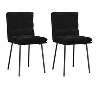 Bonne qualité - Chaises à manger - Style vintage - lot de 2 - Noir Velours,45x54x83 cm DECO M6956913