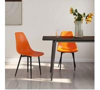 Bonne qualité - Chaises à manger - Style vintage - lot de 2 - orange PP,46x52x84 cm DECO M3488673