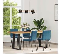 Bonne qualité - Chaises à manger - Style vintage - lot de 4 - Bleu Velours,45x54x83 cm DECO M2977020