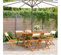 Bonne qualité - Chaises de jardin pliantes - lot de 6 - tissu et - bois massif,41x52,5x80 cm - pour Cour Balcon DECO M9663424