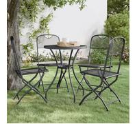 Bonne qualité - Chaises pliables jardin - lot de 4 - Maille métallique Anthracite,54x40x86 cm - pour Cour Balcon DECO M8491021