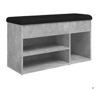 Bonne qualité - Coffre banquette - BONNIE - Banc à chaussures gris béton 82x32x45,5cm - Bois d'ingénierie - pour Salon, Chambre,