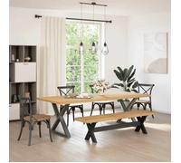Bonne qualité - Coffre banquette - BONNIE - Banc à manger NOAIN pieds en forme de X 180x40x45cm massif pin - pour Salon Chambre