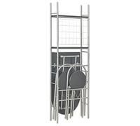 Bonne qualité - Ensemble à dîner pliant 3 pcs - Ensemble De Table À Manger Et 2 Chaises - et étagère de rangement MDF acier DECO