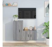 Bonne qualité - Ensemble de meubles TV,2 pcs,Sonoma gris,Bois d'ingénierie - Buffet télévision/Banc TV DECO M8172500