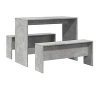 Bonne qualité - Ensemble table à manger et bancs 3 pcs - Ensemble De Table À Manger Et 2 Chaises - Bois d'ingénierie DECO M7315586