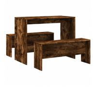 Bonne qualité - Ensemble table à manger et bancs 3 pcs - Ensemble De Table À Manger Et 2 Chaises - Bois d'ingénierie DECO M7041717