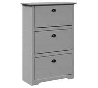 Bonne qualité - Étagère à chaussures - BONNIE - Commode à chaussures BODO gris 80x35x118cm - Meuble d'entrée Coffre Rangement DECO