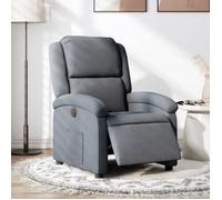 Bonne qualité - Fauteuil inclinable électrique Gris foncé Velours,71x86,5x99,5 cm Relaxation - Scandinave DECO M7292150
