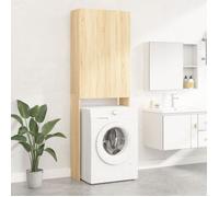 Bonne qualité - Meuble pour machine à laver-Meuble de Salle de Bain Haute chêne sonoma - 64x25,5x190 cm DECO M2661086