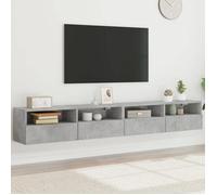 Bonne qualité - Meubles TV,muraux,2pcs,Gris béton, 100x30x30cm ,Bois d'ingénierie - Buffet télévision/Banc TV DECO M2841641