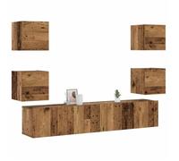 Bonne qualité - Meubles TV,muraux,6 pcs,vieux bois,Bois d'ingénierie - Buffet télévision/Banc TV DECO M3244233