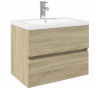 Bonne qualité - Mobilier Ensemble de meubles de bain 2pcs Salle de bain et WC - BONNIE - céramique et - Bois d'ingénierie DECO