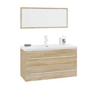 Bonne qualité - Mobilier Ensemble de meubles de salle de bain 3 pcs Salle de bain et WC - BONNIE - Chêne sonoma DECO M7567829