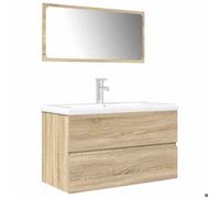 Bonne qualité - Mobilier Ensemble de meubles de salle de bain 3 pcs Salle de bain et WC - BONNIE - chêne sonoma DECO M3553332