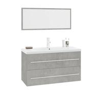 Bonne qualité - Mobilier Ensemble de meubles de salle de bain 3 pcs Salle de bain et WC - BONNIE - Gris béton DECO M6541187