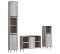 Bonne qualité - Mobilier Ensemble de meubles de salle de bain 3 pcs Salle de bain et WC - BONNIE - Sonoma gris DECO M4483535