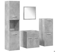 Bonne qualité - Mobilier Ensemble de meubles de salle de bain 4 pcs Salle de bain et WC - BONNIE - gris béton DECO M5545825