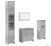 Bonne qualité - Mobilier Ensemble de meubles de salle de bain 4 pcs Salle de bain et WC - BONNIE - gris béton DECO M6702379