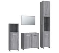 Bonne qualité - Mobilier Ensemble de meubles de salle de bain 4 pcs Salle de bain et WC - BONNIE - Sonoma gris DECO M2013499