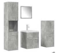 Bonne qualité - Mobilier Ensemble de meubles de salle de bain 5 pcs Salle de bain et WC - BONNIE - gris béton DECO M7150201