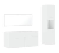 Bonne qualité - Mobilier Ensemble de meubles salle de bain 3 pcs Salle de bain et WC - BONNIE - blanc - Bois d'ingénierie DECO