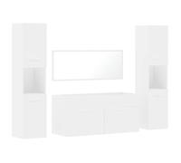 Bonne qualité - Mobilier Ensemble de meubles salle de bain 4 pcs Salle de bain et WC - BONNIE - blanc - Bois d'ingénierie DECO