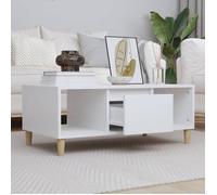 Bonne qualité - Table Basse de Salon pour thé ou café-Blanc 90x50x36,5 cm - bois d'ingénierie DECO M3866157