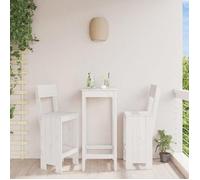 Bonne qualité - Tabourets de bar - lot de 2 - blanc 40x48,5x115,5cm - bois massif pin,40x48,5x115,5 cm - pour Cour Balcon DECO