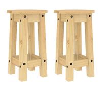 Bonne qualité - Tabourets de bar lot de 2 - bois massif de pin DECO M4414904