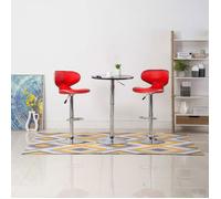 Bonne qualité - Tabourets Ergonomique - BMD - Tabourets de bar 2 pcs rouge similicuir - 50x46x(87-108) cm DECO M1702203