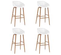 Bonne qualité - Tabourets Ergonomique - BMD - Tabourets de bar - lot de 4 - blanc - 48x47,5x95,5 cm DECO M9632272