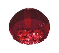 Bonne Saint-Valentin,Bonnet de douche/bonnet de nuit double couche imperméable et élastique, bonnet de bain réutilisable